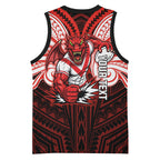 Custom St. George Illawarra Dragons Basketball Jersey Dragon Warrior Polynesia Islander Rugby Mascot