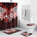 Custom St. George Illawarra Dragons Bathroom Set Dragon Warrior Polynesia Islander Rugby Mascot