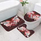 Custom St. George Illawarra Dragons Bathroom Set Dragon Warrior Polynesia Islander Rugby Mascot