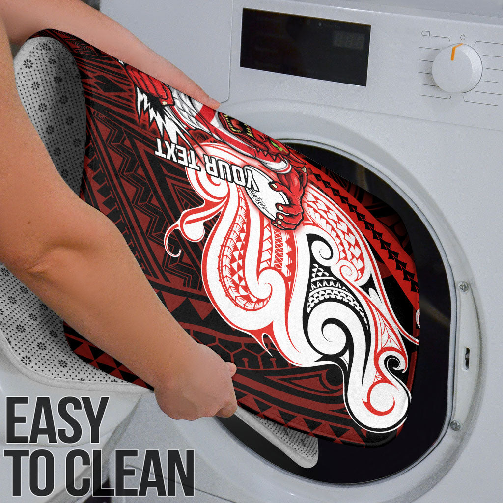 Custom St. George Illawarra Dragons Bathroom Set Dragon Warrior Polynesia Islander Rugby Mascot