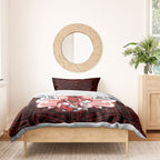 Custom St. George Illawarra Dragons Bedding Set Dragon Warrior Polynesia Islander Rugby Mascot