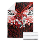 Custom St. George Illawarra Dragons Blanket Dragon Warrior Polynesia Islander Rugby Mascot
