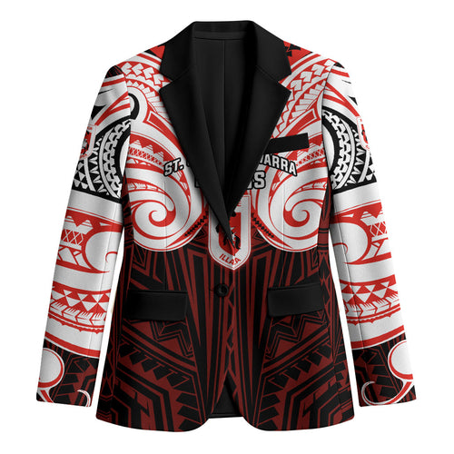 Custom St. George Illawarra Dragons Blazer Dragon Warrior Polynesia Islander Rugby Mascot