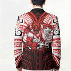 Custom St. George Illawarra Dragons Blazer Dragon Warrior Polynesia Islander Rugby Mascot