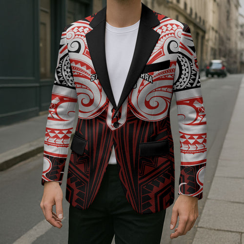 Custom St. George Illawarra Dragons Blazer Dragon Warrior Polynesia Islander Rugby Mascot