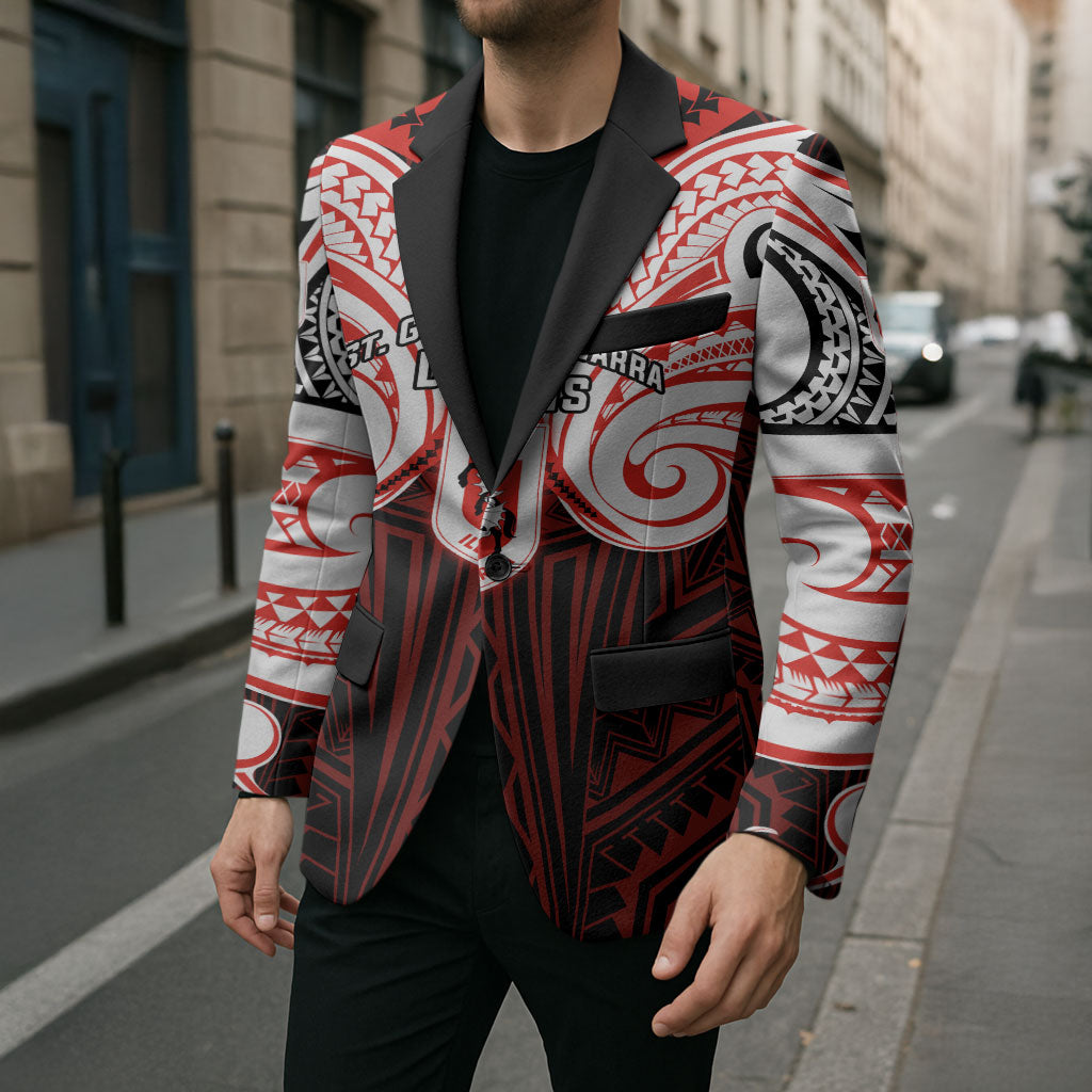 Custom St. George Illawarra Dragons Blazer Dragon Warrior Polynesia Islander Rugby Mascot