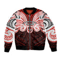 Custom St. George Illawarra Dragons Bomber Jacket Dragon Warrior Polynesia Islander Rugby Mascot