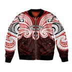 Custom St. George Illawarra Dragons Bomber Jacket Dragon Warrior Polynesia Islander Rugby Mascot