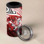 Custom St. George Illawarra Dragons 4 in 1 Can Cooler Tumbler Dragon Warrior Polynesia Islander Rugby Mascot