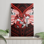 Custom St. George Illawarra Dragons Canvas Wall Art Dragon Warrior Polynesia Islander Rugby Mascot
