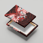 Custom St. George Illawarra Dragons Canvas Wall Art Dragon Warrior Polynesia Islander Rugby Mascot