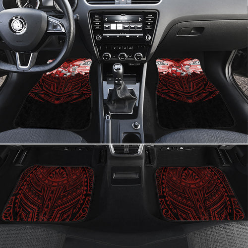 Custom St. George Illawarra Dragons Car Mats Dragon Warrior Polynesia Islander Rugby Mascot