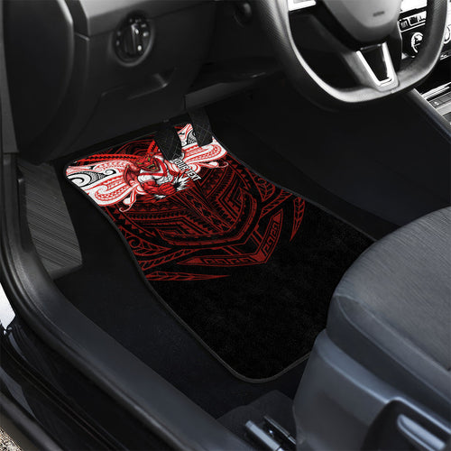 Custom St. George Illawarra Dragons Car Mats Dragon Warrior Polynesia Islander Rugby Mascot