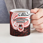 Custom St. George Illawarra Dragons Ceramic Mug Dragon Warrior Polynesia Islander Rugby Mascot