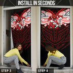 Custom St. George Illawarra Dragons Door Cover Dragon Warrior Polynesia Islander Rugby Mascot