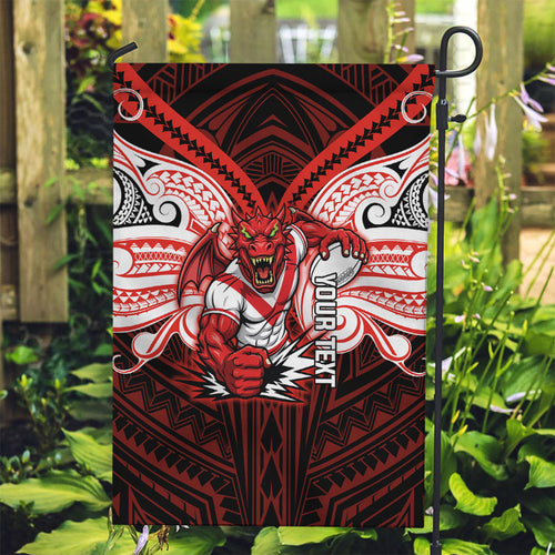 Custom St. George Illawarra Dragons Garden Flag Dragon Warrior Polynesia Islander Rugby Mascot