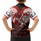 Custom St. George Illawarra Dragons Hawaiian Shirt Dragon Warrior Polynesia Islander Rugby Mascot