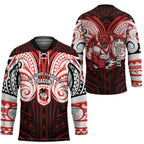 Custom St. George Illawarra Dragons Hockey Jersey Dragon Warrior Polynesia Islander Rugby Mascot