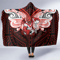 Custom St. George Illawarra Dragons Hooded Blanket Dragon Warrior Polynesia Islander Rugby Mascot