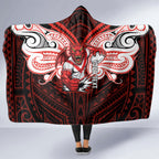 Custom St. George Illawarra Dragons Hooded Blanket Dragon Warrior Polynesia Islander Rugby Mascot