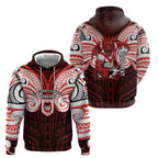 Custom St. George Illawarra Dragons Hoodie Dragon Warrior Polynesia Islander Rugby Mascot