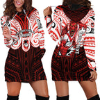 Custom St. George Illawarra Dragons Hoodie Dress Dragon Warrior Polynesia Islander Rugby Mascot