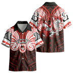 Custom St. George Illawarra Dragons Kid Hawaiian Shirt Dragon Warrior Polynesia Islander Rugby Mascot