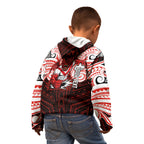 Custom St. George Illawarra Dragons Kid Hoodie Dragon Warrior Polynesia Islander Rugby Mascot