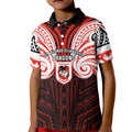 Custom St. George Illawarra Dragons Kid Polo Shirt Dragon Warrior Polynesia Islander Rugby Mascot