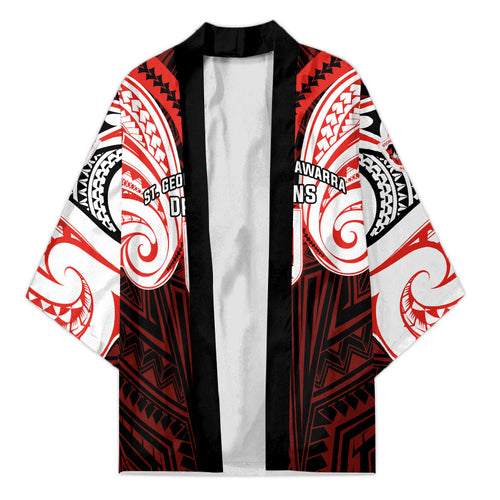 Custom St. George Illawarra Dragons Kimono Dragon Warrior Polynesia Islander Rugby Mascot