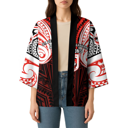 Custom St. George Illawarra Dragons Kimono Dragon Warrior Polynesia Islander Rugby Mascot