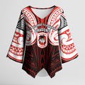 Custom St. George Illawarra Dragons Kimono Sleeve Blouse Dragon Warrior Polynesia Islander Rugby Mascot