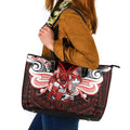 Custom St. George Illawarra Dragons Leather Tote Bag Dragon Warrior Polynesia Islander Rugby Mascot