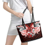 Custom St. George Illawarra Dragons Leather Tote Bag Dragon Warrior Polynesia Islander Rugby Mascot