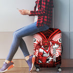 Custom St. George Illawarra Dragons Luggage Cover Dragon Warrior Polynesia Islander Rugby Mascot