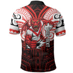 Custom St. George Illawarra Dragons Polo Shirt Dragon Warrior Polynesia Islander Rugby Mascot