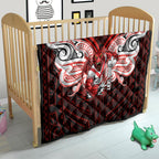 Custom St. George Illawarra Dragons Quilt Dragon Warrior Polynesia Islander Rugby Mascot