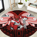 Custom St. George Illawarra Dragons Round Carpet Dragon Warrior Polynesia Islander Rugby Mascot