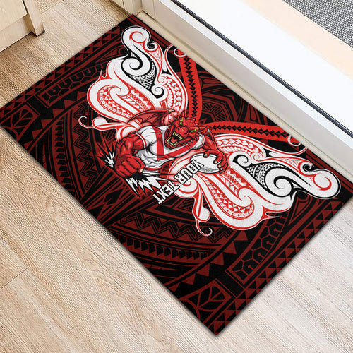 Custom St. George Illawarra Dragons Rubber Doormat Dragon Warrior Polynesia Islander Rugby Mascot
