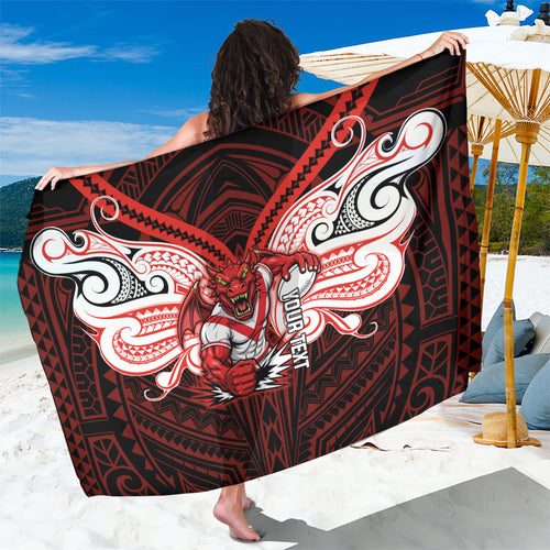 Custom St. George Illawarra Dragons Sarong Dragon Warrior Polynesia Islander Rugby Mascot