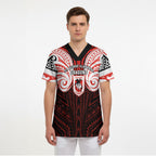 Custom St. George Illawarra Dragons Scrub Top Dragon Warrior Polynesia Islander Rugby Mascot
