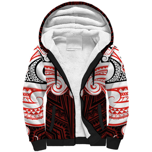 Custom St. George Illawarra Dragons Sherpa Hoodie Dragon Warrior Polynesia Islander Rugby Mascot