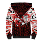 Custom St. George Illawarra Dragons Sherpa Hoodie Dragon Warrior Polynesia Islander Rugby Mascot