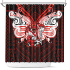 Custom St. George Illawarra Dragons Shower Curtain Dragon Warrior Polynesia Islander Rugby Mascot