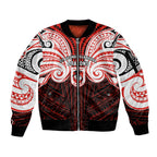 Custom St. George Illawarra Dragons Sleeve Zip Bomber Jacket Dragon Warrior Polynesia Islander Rugby Mascot