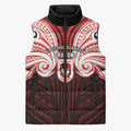 Custom St. George Illawarra Dragons Sleeveless Puffer Jacket Dragon Warrior Polynesia Islander Rugby Mascot