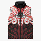Custom St. George Illawarra Dragons Sleeveless Puffer Jacket Dragon Warrior Polynesia Islander Rugby Mascot