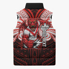 Custom St. George Illawarra Dragons Sleeveless Puffer Jacket Dragon Warrior Polynesia Islander Rugby Mascot