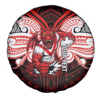 Custom St. George Illawarra Dragons Spare Tire Cover Dragon Warrior Polynesia Islander Rugby Mascot