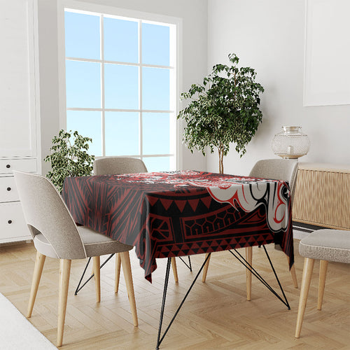 Custom St. George Illawarra Dragons Tablecloth Dragon Warrior Polynesia Islander Rugby Mascot